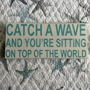 Teal and White Inspirational Wall Art